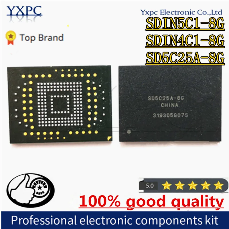 Флэш-память, чипсет с шариками, флэш-память SD5C25A SDIN4C1 SDIN5C1 8G BGA169 EMMC 8GB Флэш-память, чипсет с шариками, флэш-память SD5C25A SDIN4C1 SDIN5C1 8G BGA169 EMMC 8GB