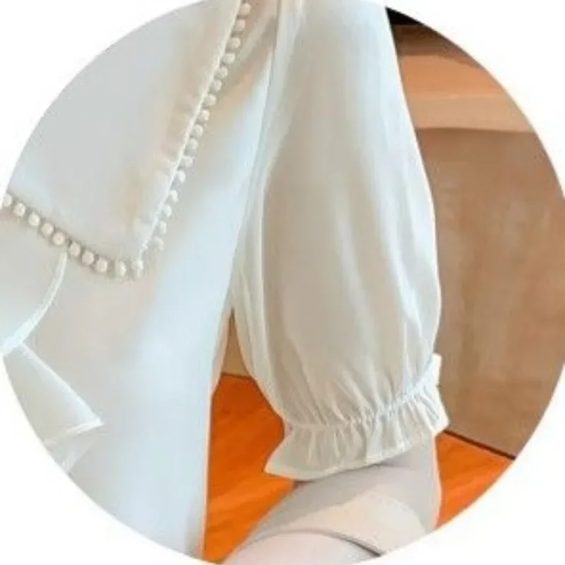 Женская летняя новая шифоновая рубашка с V-образным вырезом и коротким рукавом