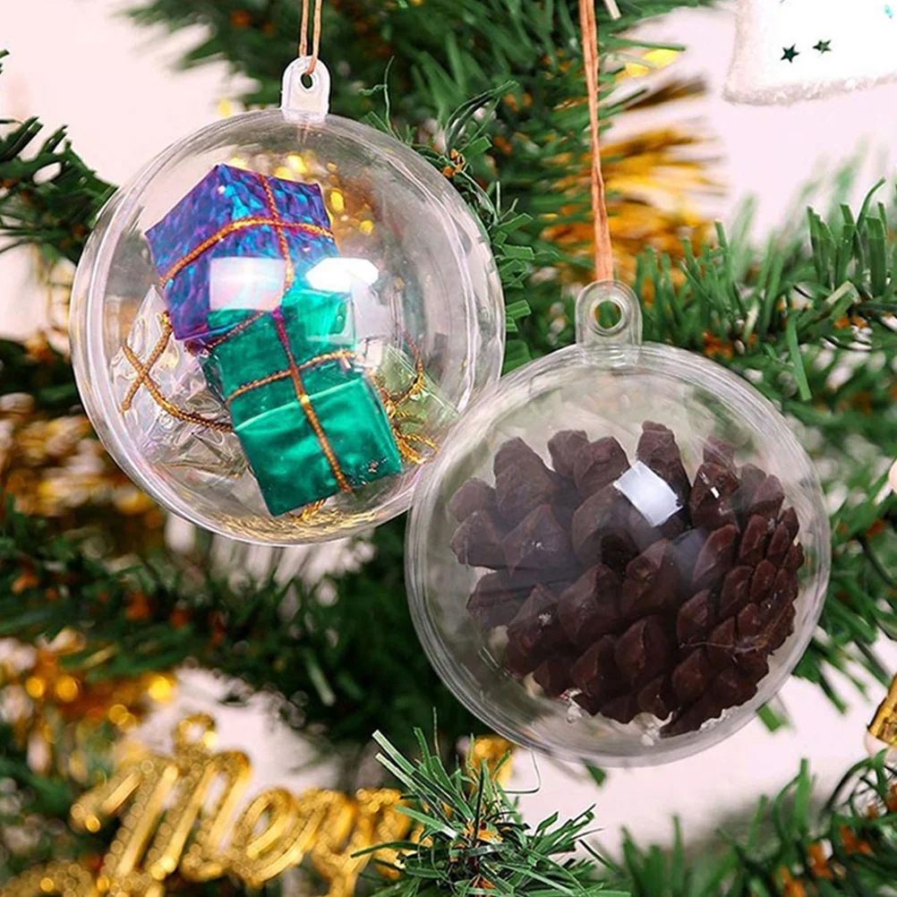 

4/5/6/7cm Christmas Transparent Ball DIY Christmas Trees Ornament Fillable Ball Wedding Party Home Decor Plastic