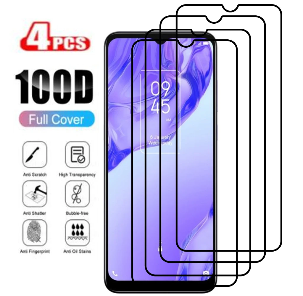 

4 шт. Защитная стеклянная пленка TCL 30 V 30 XE 5G закаленное стекло на весь экран TCL 20 B 20 R 5G l10pro 20 s l + экран из закаленного стекла