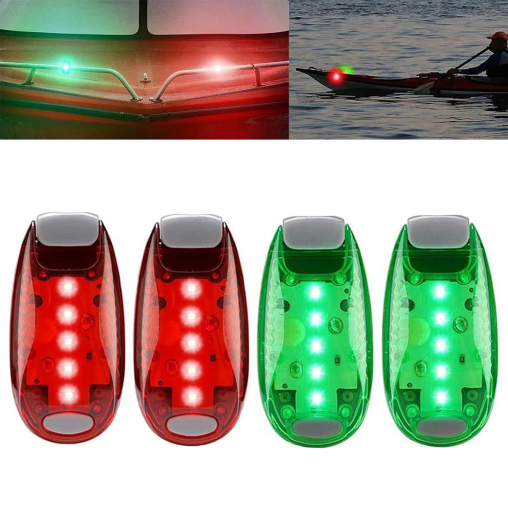 

2Pcs/4Pcs Red Green LED Boat Navigation Light 12-24V Waterproof Sailing Signal Lamp Marine Yacht Warning Light