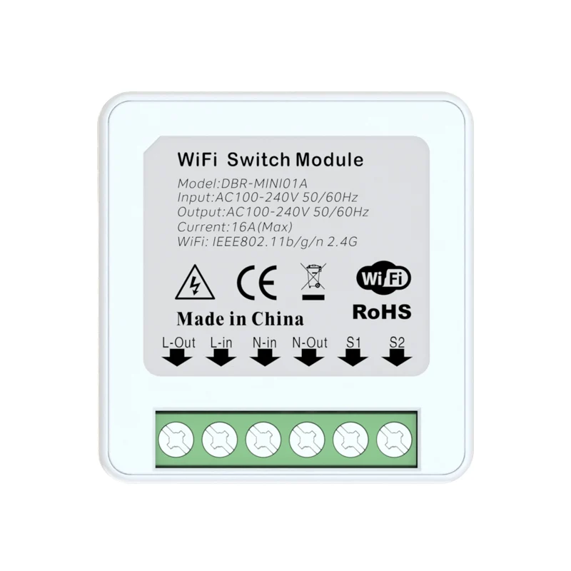 

Timer Wifi Smart Switch App Control Timing Wireless Switch Ac100-240v Tuya Mini Module Smart Home 16a Smart Switch Module