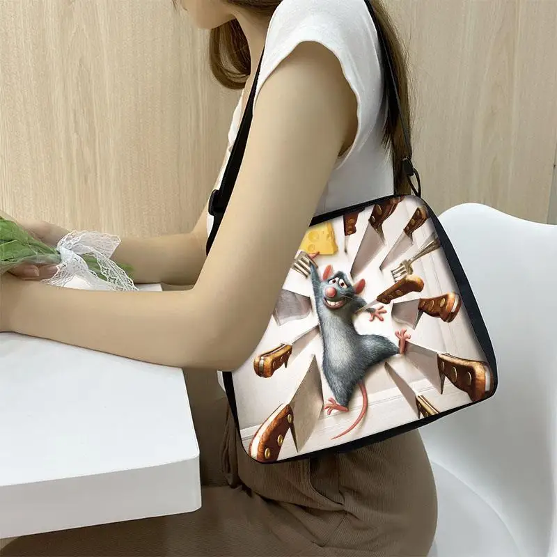 

Disney Ratatouille Cartoon Handbags Women Causal Shoulder Bags Crossbody Bag Girls Fashion Portable Tote Bags Gift