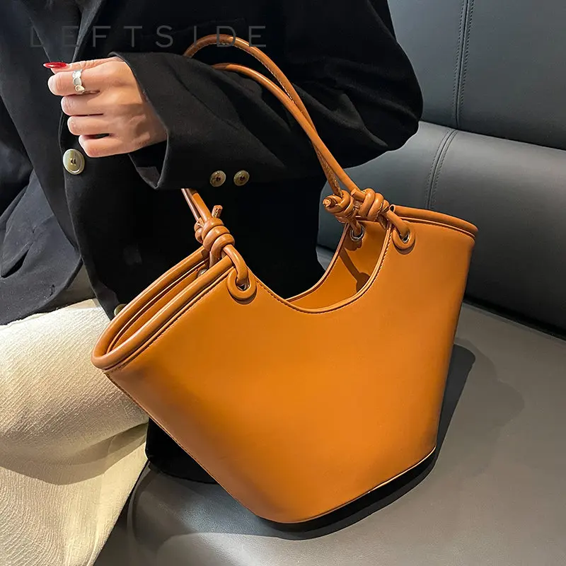 

Big Tote Bags for Women 2023 Spring Trend Female Solid Vintage Shoulder Side Bag Lady Handbags with Short Handle