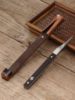 stainless steel tea knife ceremony prying home chinese puer sandalwood tea knife handmade vintage caja de te household products