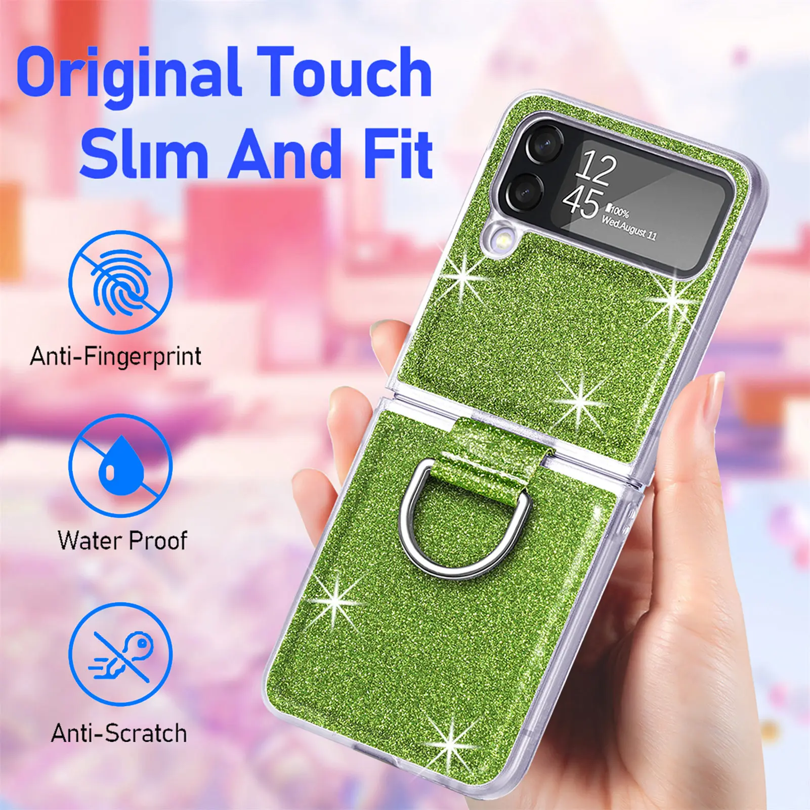 

Противоударный Тонкий чехол с кольцом на палец для Samsung Galaxy Z Flip4 5G Flip 4 Flip3 Flip 3, защитный чехол для Samsung Flip4