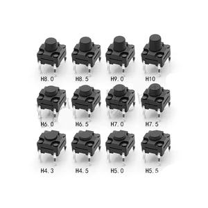 Free shipping 500PCS 6*6*4.3/5/6/6.5/7/8/9/10MM waterproof switch dustproof dip four foot touch switch