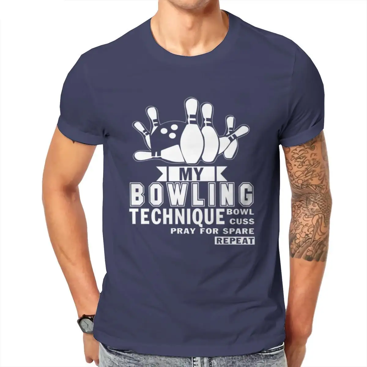 

Wholesale My Bowling Technique T Shirt Unisex Tie Dye T-Shirt Fashion Funny New Female Mens Clothes 103355