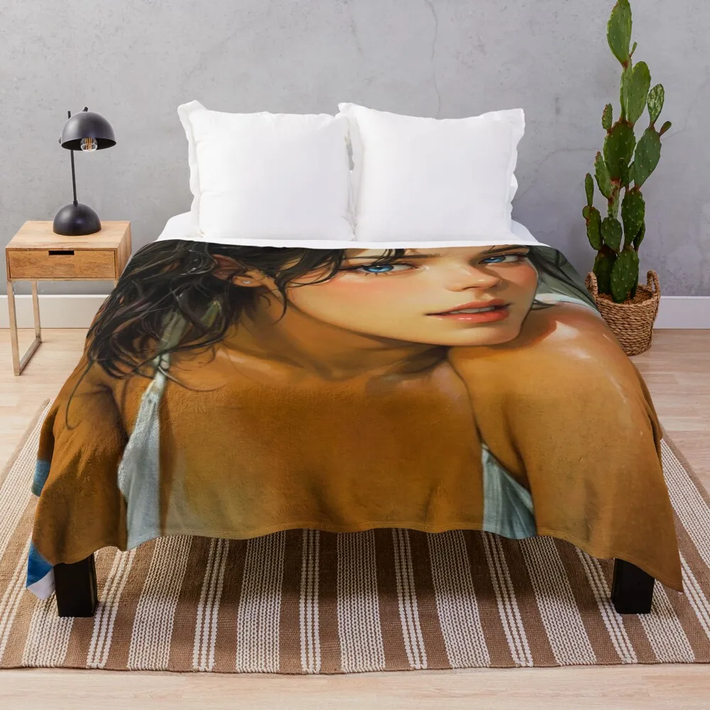 Девушка в стиле аниме PinUp: Syun Kamakado 067 (кокетливое) Одеяло на заказ Полярные одеяла