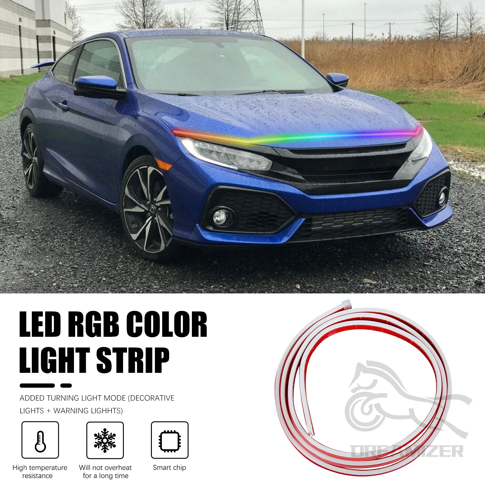Светодиодные фары для автомобиля внешняя RGB-подсветка фонарь оформления дневных