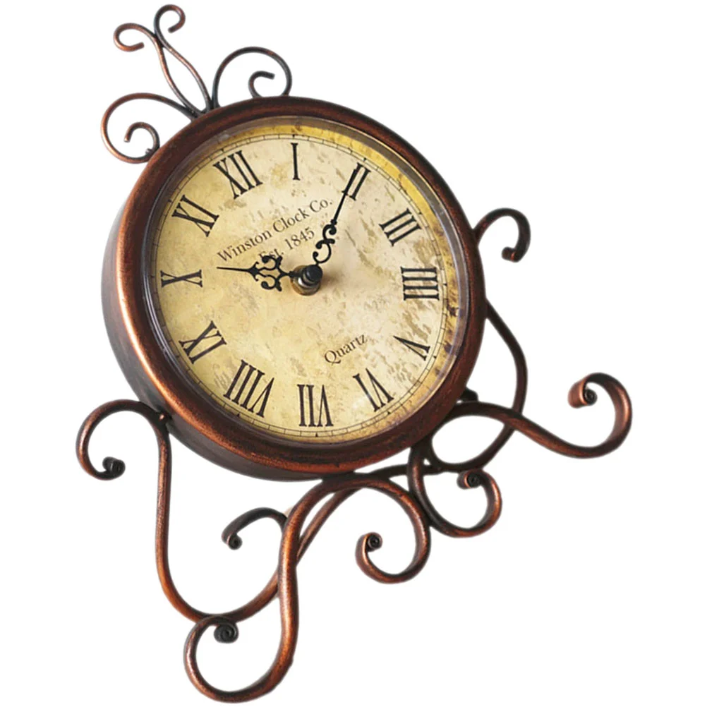 

Vintage Clock Decor Bedside Clocks Living Room Mantelpiece Style Desktop European Table
