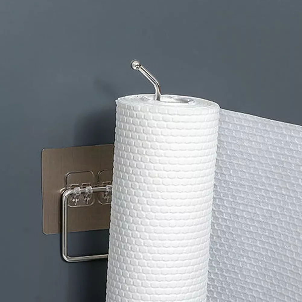 

Самоклеящаяся подвесная стойка для туалетной бумаги, держатель-органайзер, вешалка для бумажных полотенец, стойка для хранения