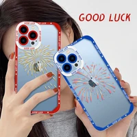 fireworks clear case for iphone 13 pro max 12 11 x xs xr 7 8 plus 7 8 se2020 fashion transparent soft shockproof cover fundas