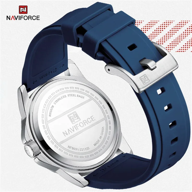 Посылка подарки NAVIFORCE мужские часы спортивный силиконовый ремешок повседневные кварцевые наручные часы модные водонепроницаемые мужские светящиеся часы мужские (art.: 3920d23d7e7bc) - 3920d23d7e7bc