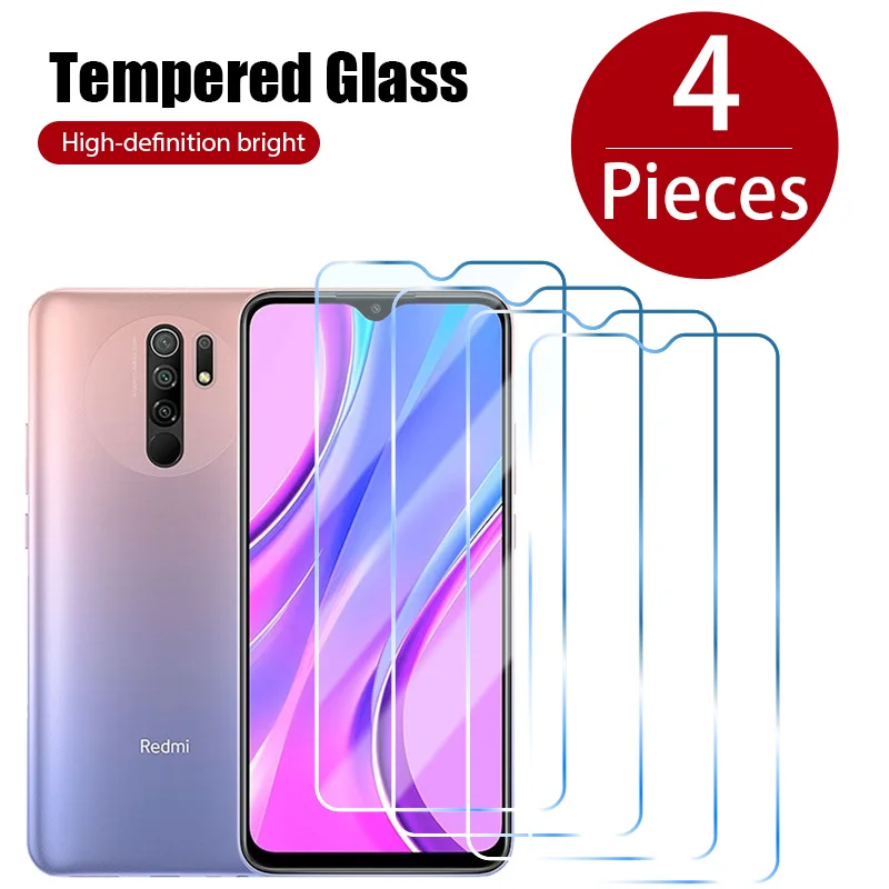 

4PCS Tempered Glass For Xiaomi Redmi Note 10 9 8 7 Pro 10 9 8 7 9S 10S 8T Screen Glass For Redmi 9 9T 8 7 9A 8A 7A