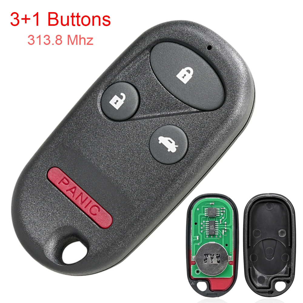 

313.8MHz 3+1 Buttons Flip Folding Car Remote Key Shell OUCG8D-344H-A Fit for 2002 2003 2004 Honda-Accord CRV- S2000 Fob Shells