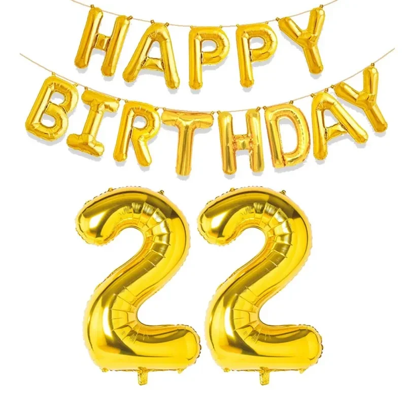 

Набор фольгированных шаров "С днем рождения"