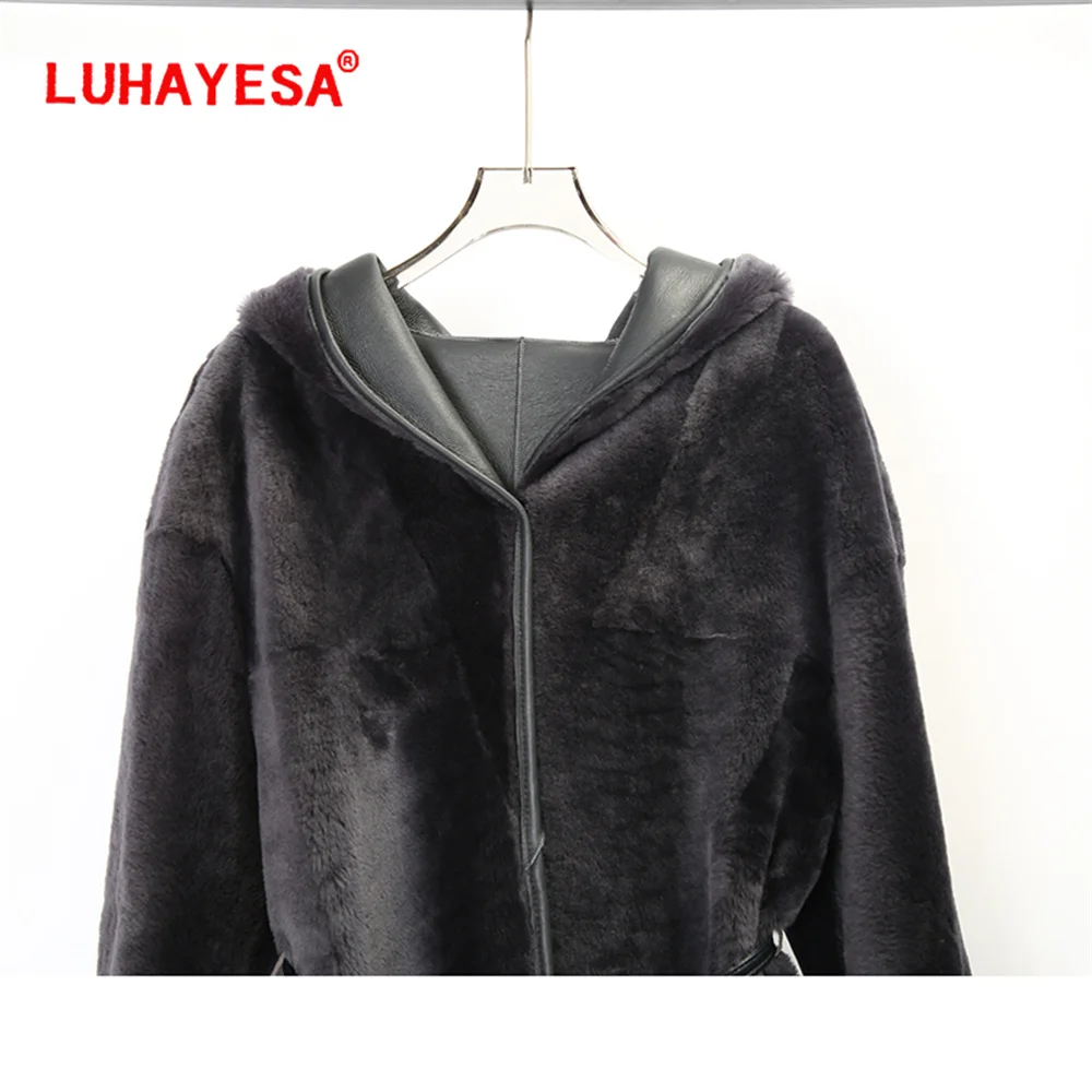 Женская одежда из овечьей овчины с турецкой мериносом 2024 тонкая женская