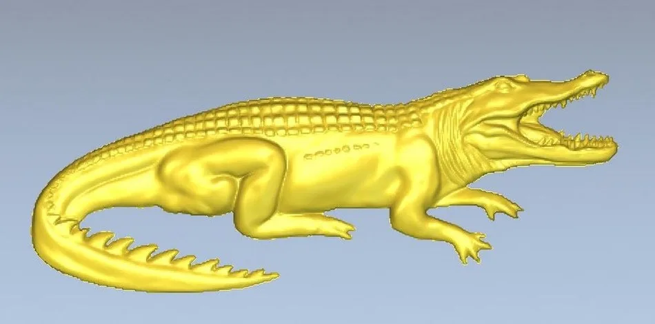 

3d model relief for cnc in STL file format crocodile