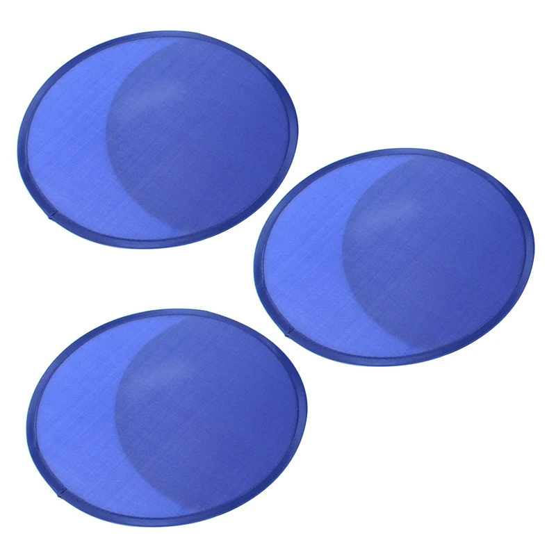 

Practical 3X Foldable Round Fan-Blue