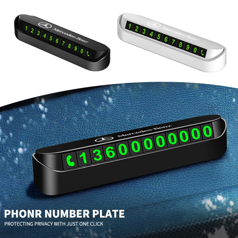 1 шт. автомобильная табличка для номера телефона Mercedes Benz B/C/E/S Class A C200L GLK CLA GLA