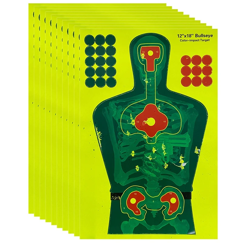 

10Pack Splash Flower Target 12X18inch Adhesive Indoor Reactivity Target Stickers Aim Hunting Accessories
