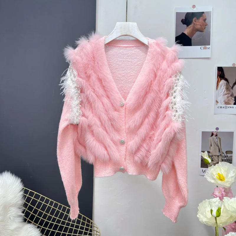 2022 New Arrival Spring Thin Women Fashion Oversize Real Fox Fur Sweater Real Fur Loose Autumn Knitted Wear