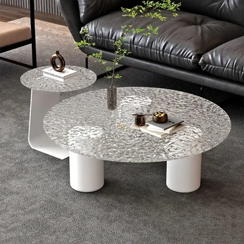 Роскошный стеклянный кофейный столик для гостиной в скандинавском стиле