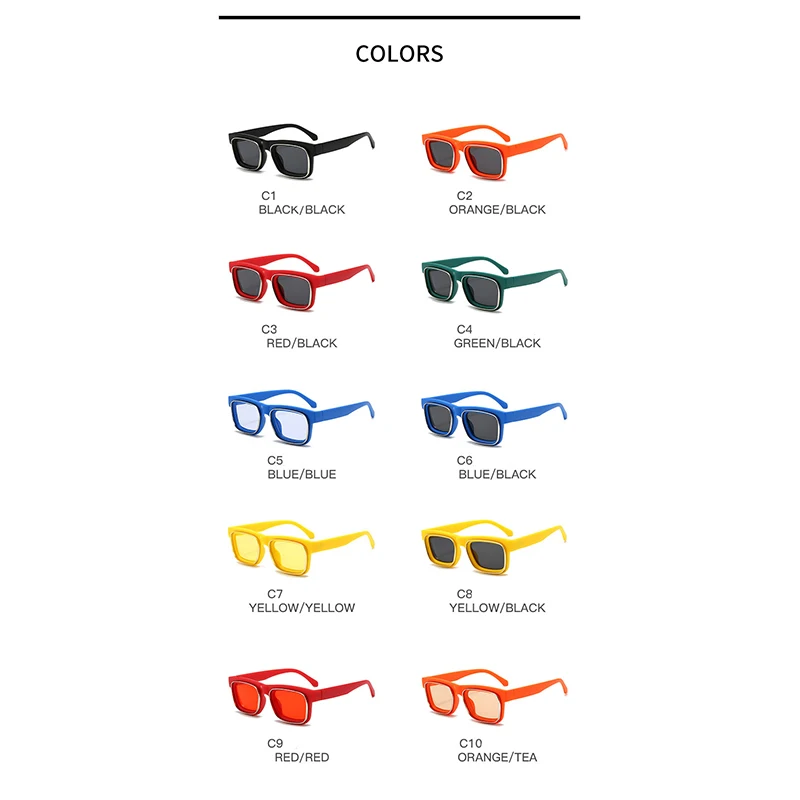 Модные дизайнерские прямоугольные солнцезащитные очки для мужчин и женщин