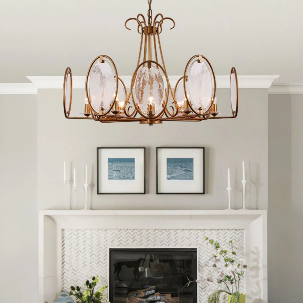 Contemporary Style Living Room Chandelier Glass Lamp Gold Bedroom Suspension Luminare Indoor Lighting AC110V 220V