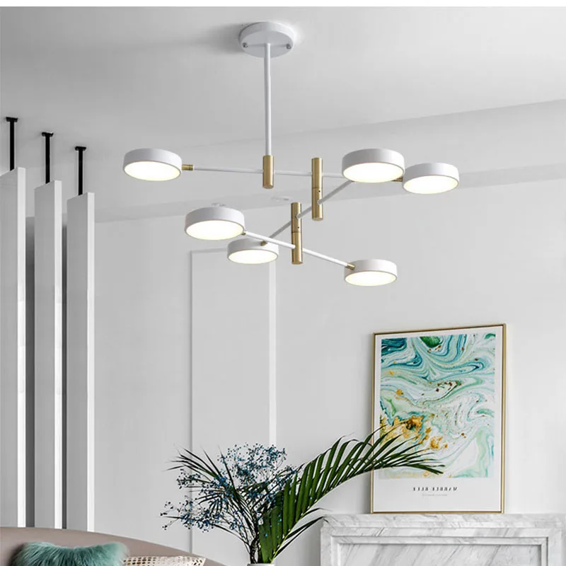 

Led chandeliers Nordic simple fashion living room pendant lights creative bedroom Lamp Art restaurant molecular Hanging lamps