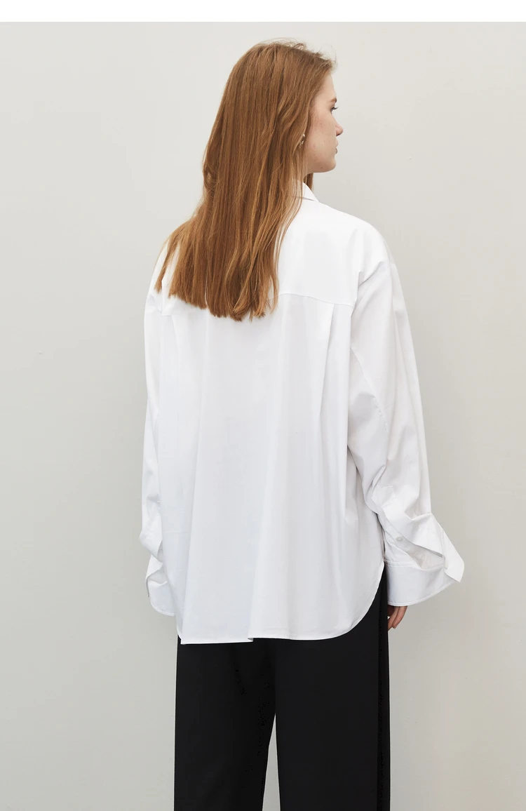 AAA 2024 летние корейские повседневные однотонные блузки с отложным воротником