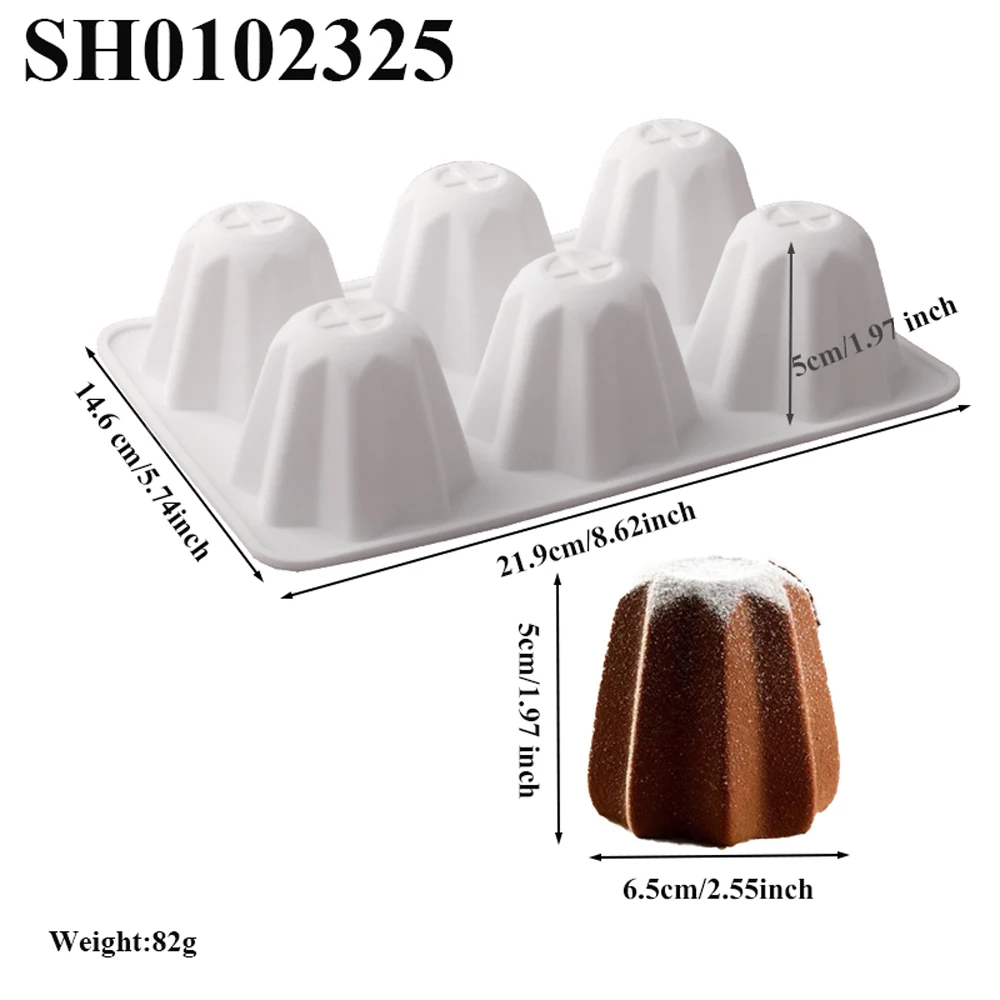 

Силиконовая форма для торта Пандоло 6-ти формочек