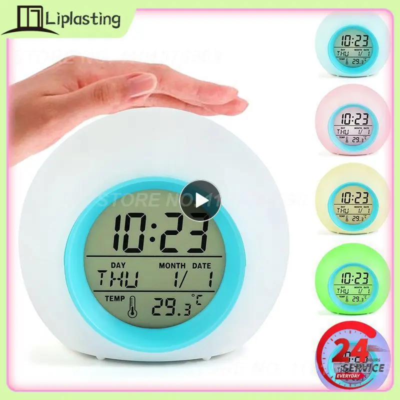 Temperture Display Colorful Backlight Lamp Home Kids Led Col