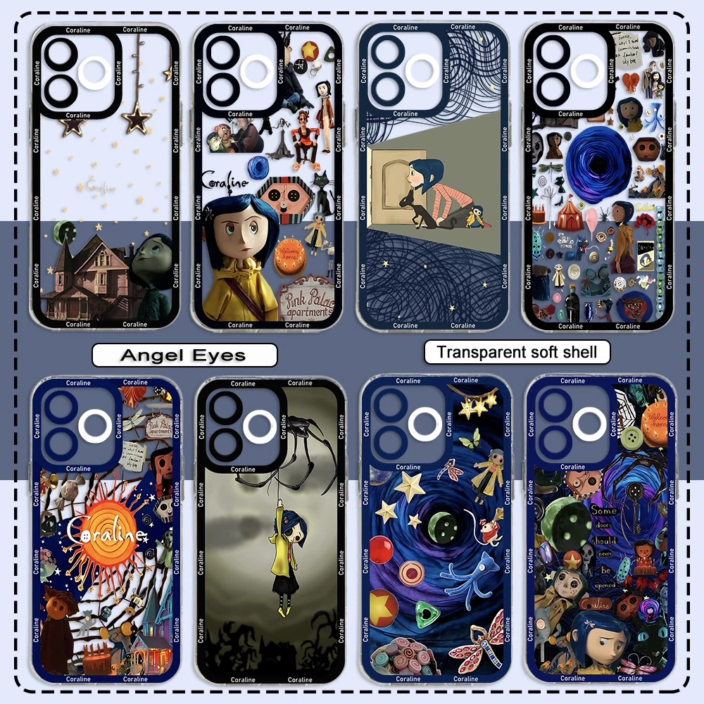 Чехол C-Coraline's Mother для телефона Samsung S24 S23 S22 S21 S20 S10 FE Note20 Note10 Plus Ultra Lite 5G прозрачный