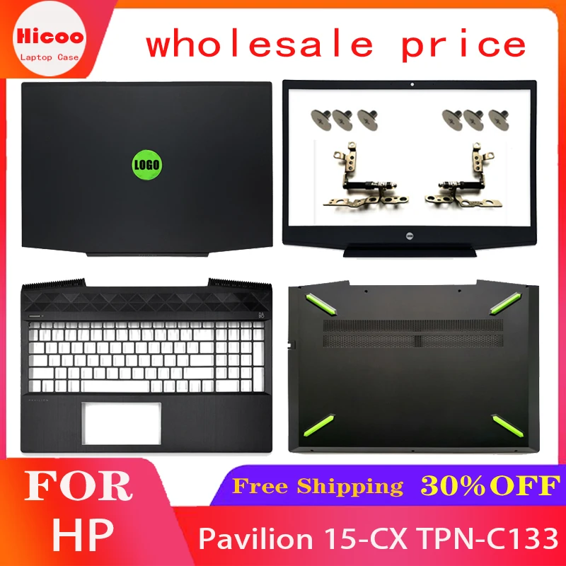 

NEW For HP Pavilion 15-CX TPN-C133 Laptop LCD Back Cover/Front bezel/Hinges/Palmrest Upper Case/Bottom Case L20314-001 Green