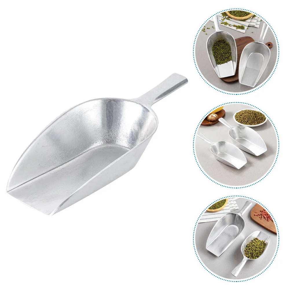 

Flour Food Ice Scoop Kitchen Accessory Spoons Square Mouth Aluminum Restaurant