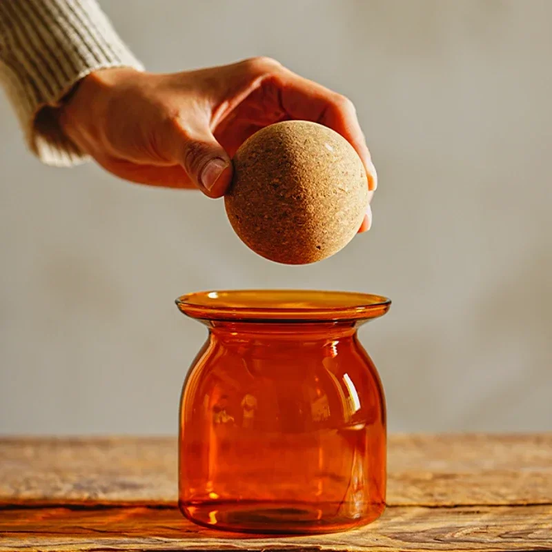 Термостойкая цветная стеклянная банка для хранения разнообразная зернистая