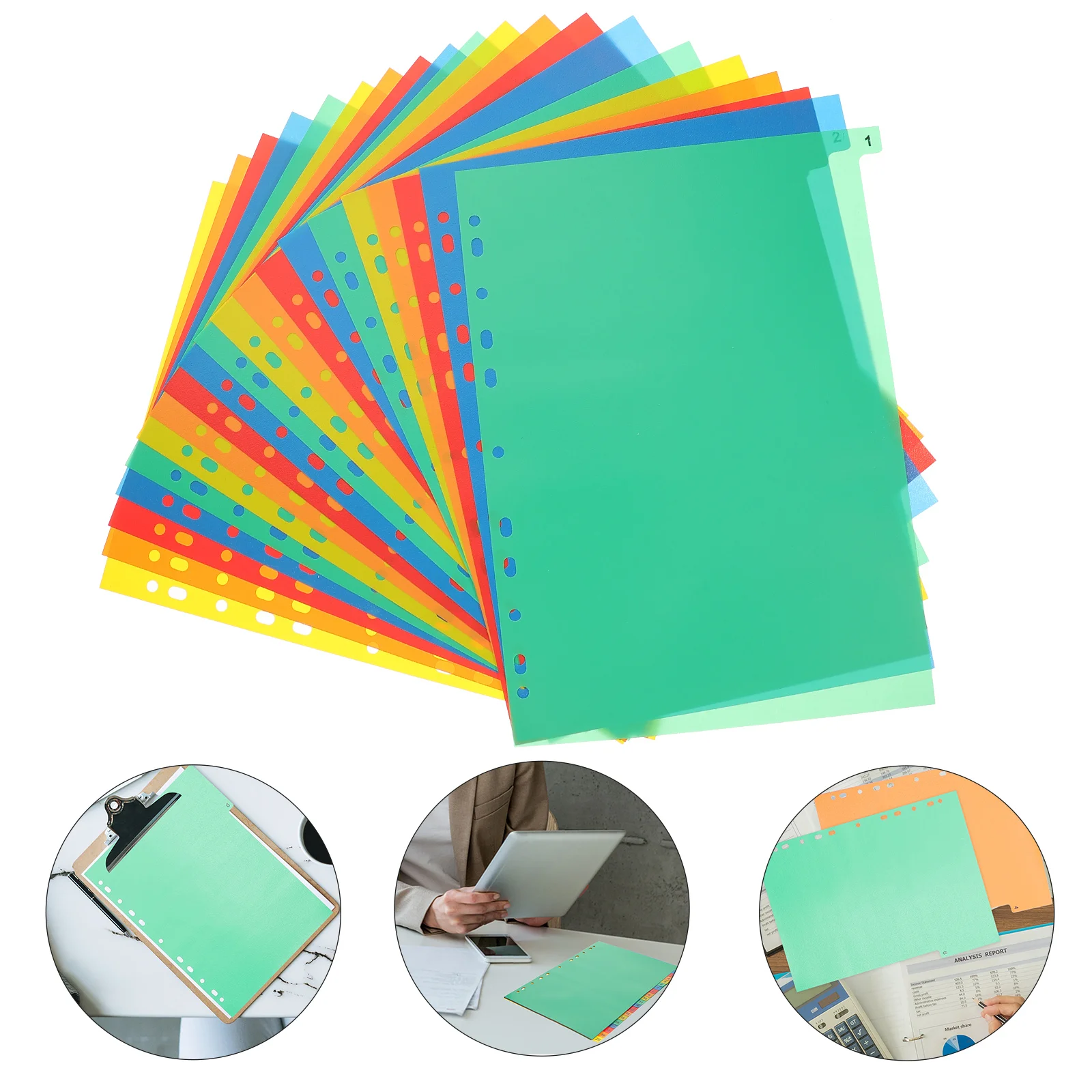 Tab Binder Page Divider Dividers Sticky Folder Book Colorful Marker File Classification Separator Plastic Shelves