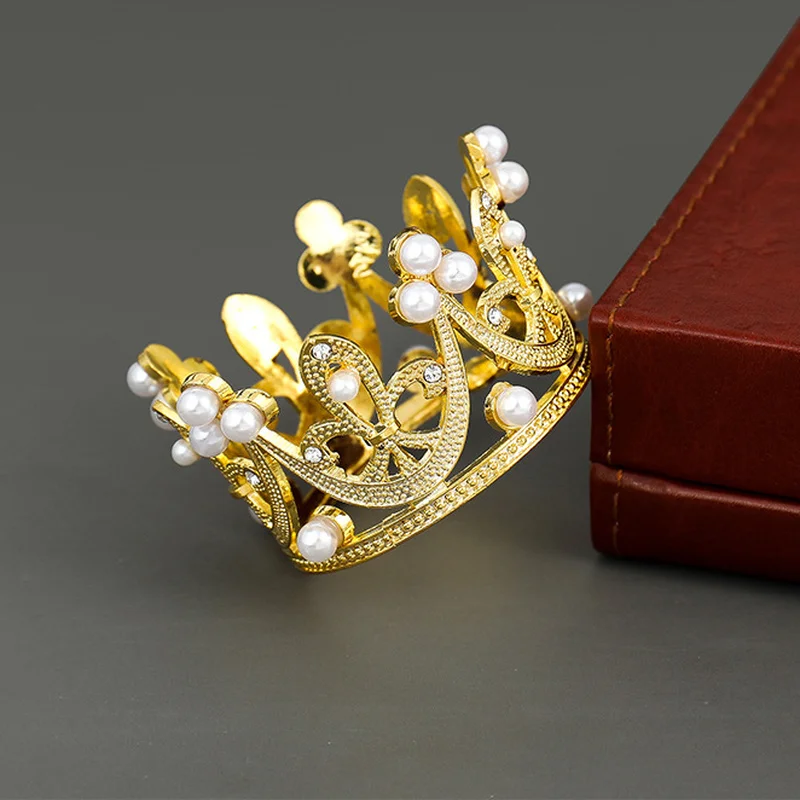 Мини Коронка Украшение торта Принцесса Верхняя Бусина Тиара Детские украшения для волос на Свадьбу День Рождения Партии.