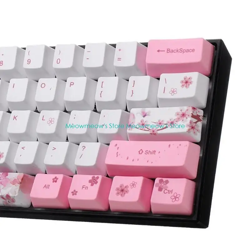 Фото W91A Механическая клавиатура OEM-профиль DYE-SUB Keycap для GH60 GK64 71 клавиш PBT Keycaps №5