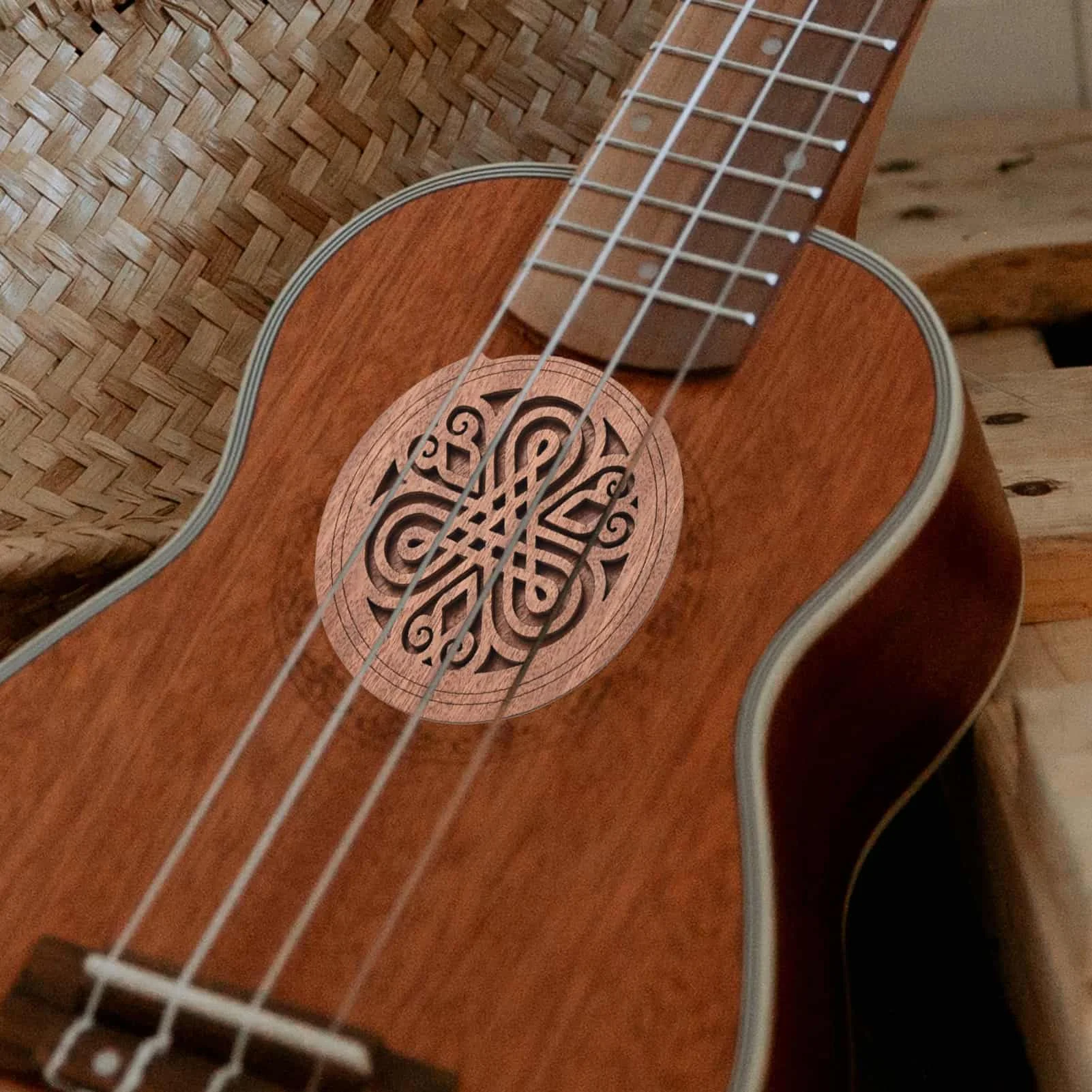 Чехол для акустической гитары оконная решетка деревянный чехол |