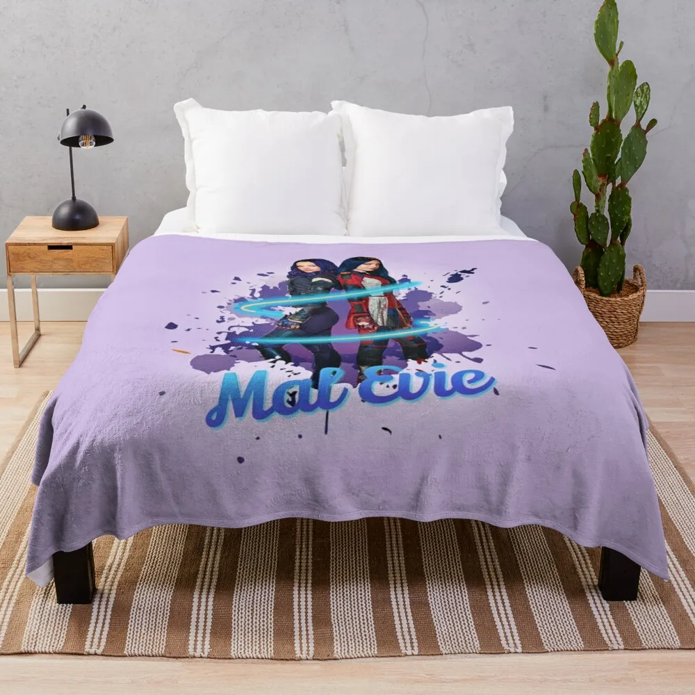 

Mal and Evie Forever - Descendants 3 Throw Blanket Sofa Blanket Thin Wadding Blanket Heavy Blanket