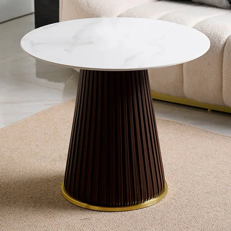 

Современный круглый журнальный столик для гостиной, центральный мраморный диван, скандинавский журнальный столик, металлический низкий роскошный стол, вспомогательная мебель WSW35XP