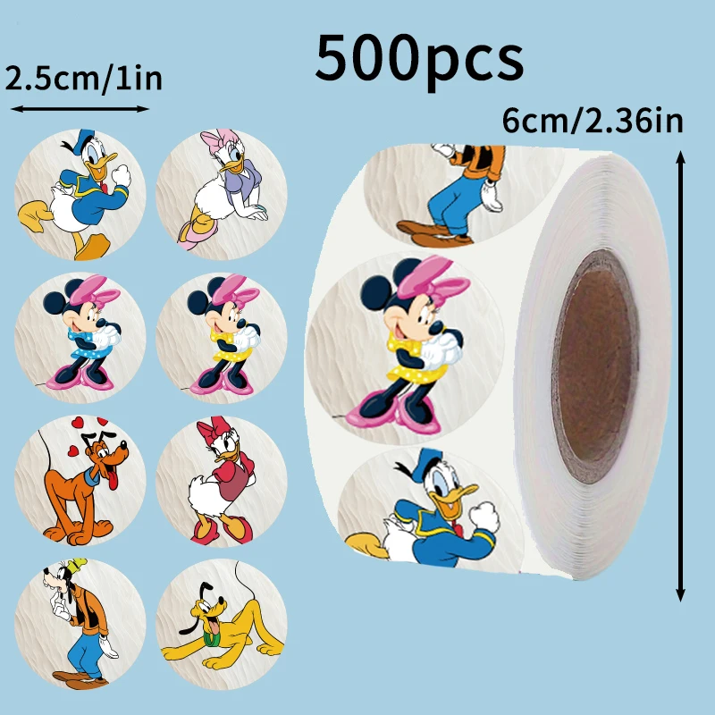 500 шт. круглые наклейки Дональд Дак