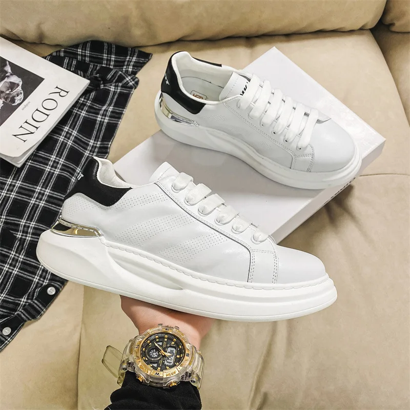 

2022 Spring And Autumn Casual Shoes Men's Couple Small White Shoes Low-top Korean Men's Shoes Fashion Shoes Thick Sole