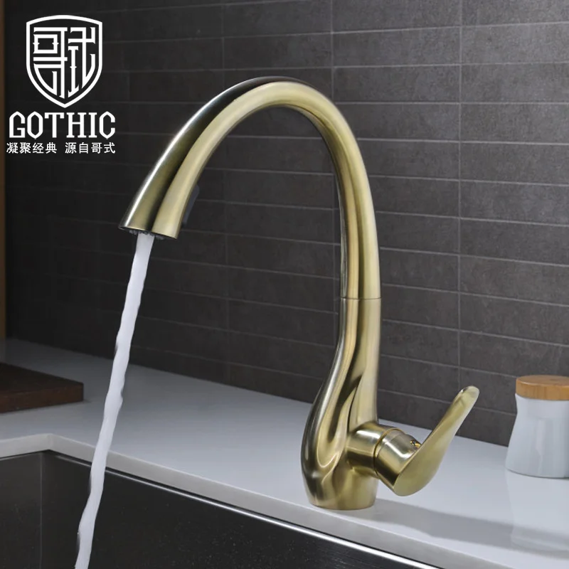

Chrome/Black/Gold/White Pull Out Kitchen Faucets Brass Hot Cold Water Stream 2-way Sprayer Spout Pull Down Sink Tap Mixer Crane