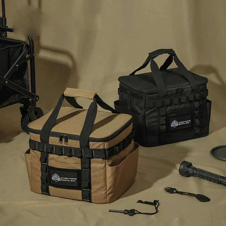 

Уличная сумка для хранения оборудования для кемпинга Столовые приборы принадлежности для кемпинга бак для газа тактическая сумка два в одном мешок для льда для охлаждения