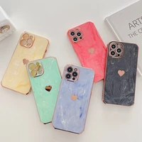 6d marble plating love phone case for iphone 13 11 12 pro max xs max mini xr x 10 for iphone 6 6s 7 8 plus se 2020 cases capa