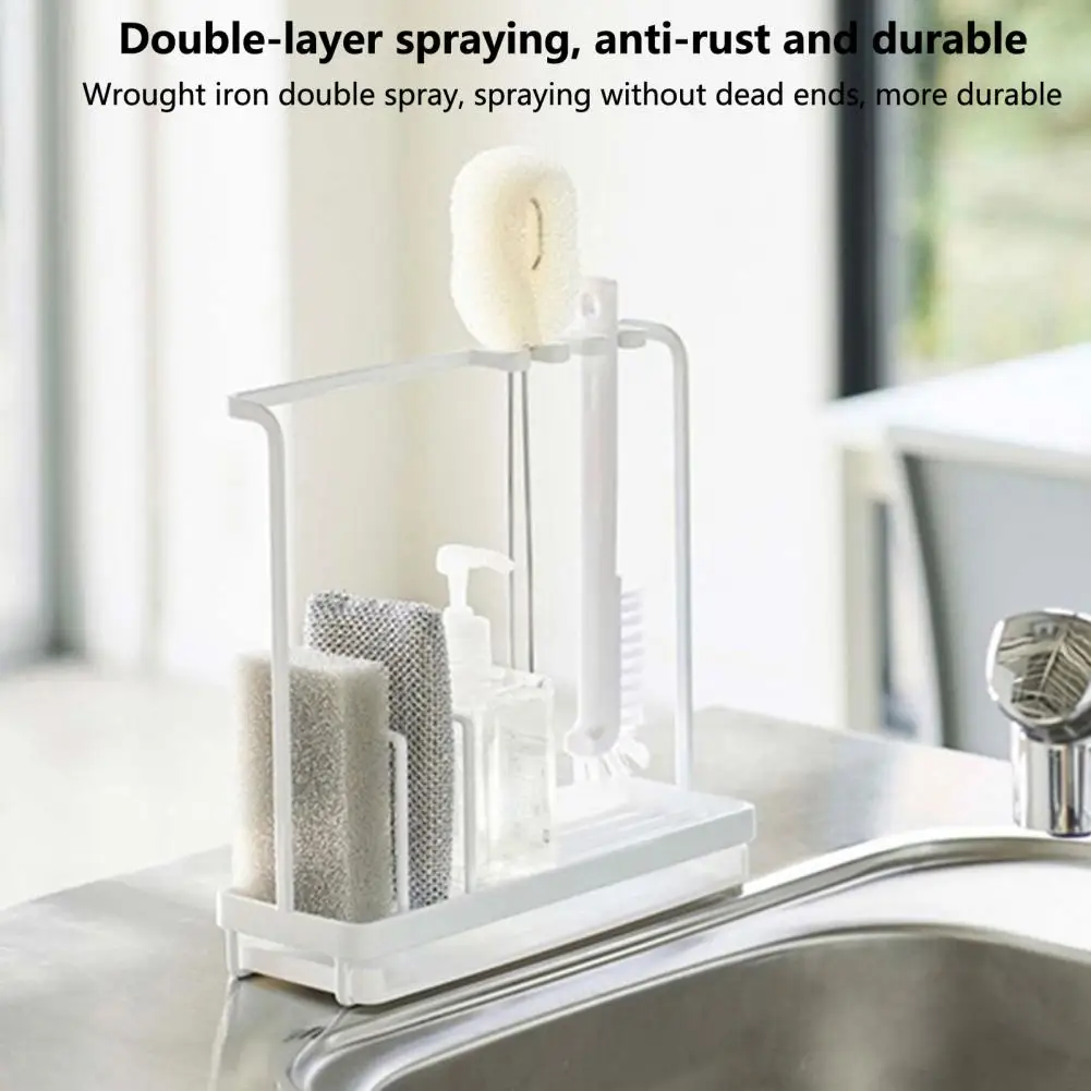 

Dishcloth Shelf Durable Detachable Long Lasting Sponge Brush Soap Dishcloth Storage Shelf Home Supply